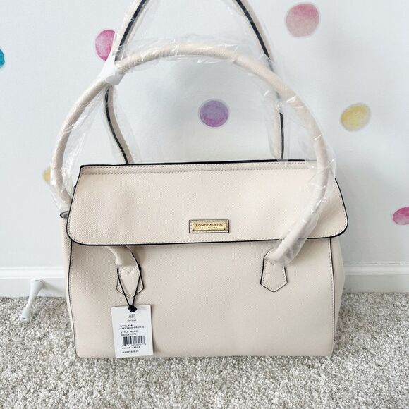 NEW London Fog Cream Handbag - Picture 1 of 7